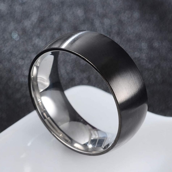 New stainless steel band rings size 5 - 12.  Choose color - Picture 1 of 2